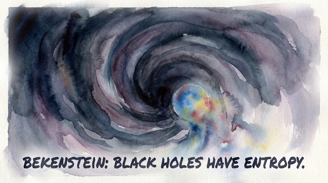 Bekenstein: Black Holes Have Entropy
